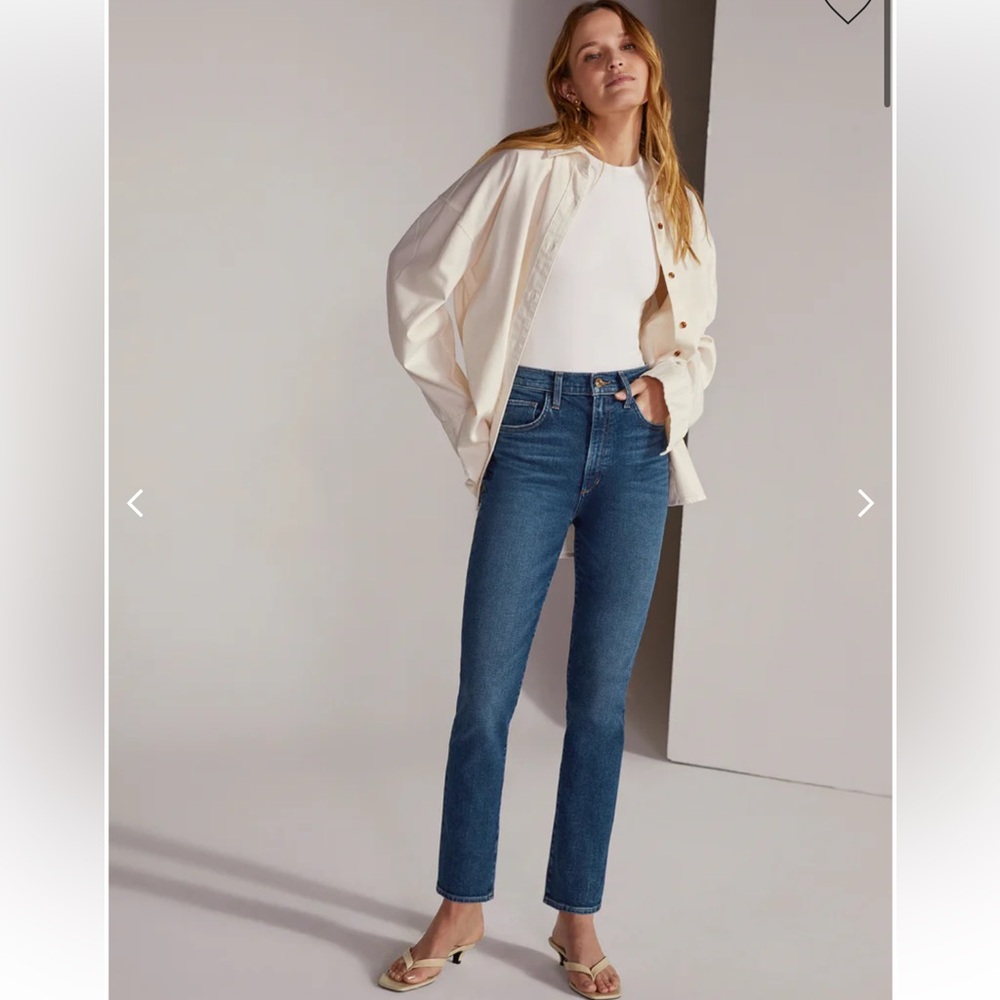 Favorite Daughter Valentina Super High Waisted Cigarette Ankle Jeans in Dallas